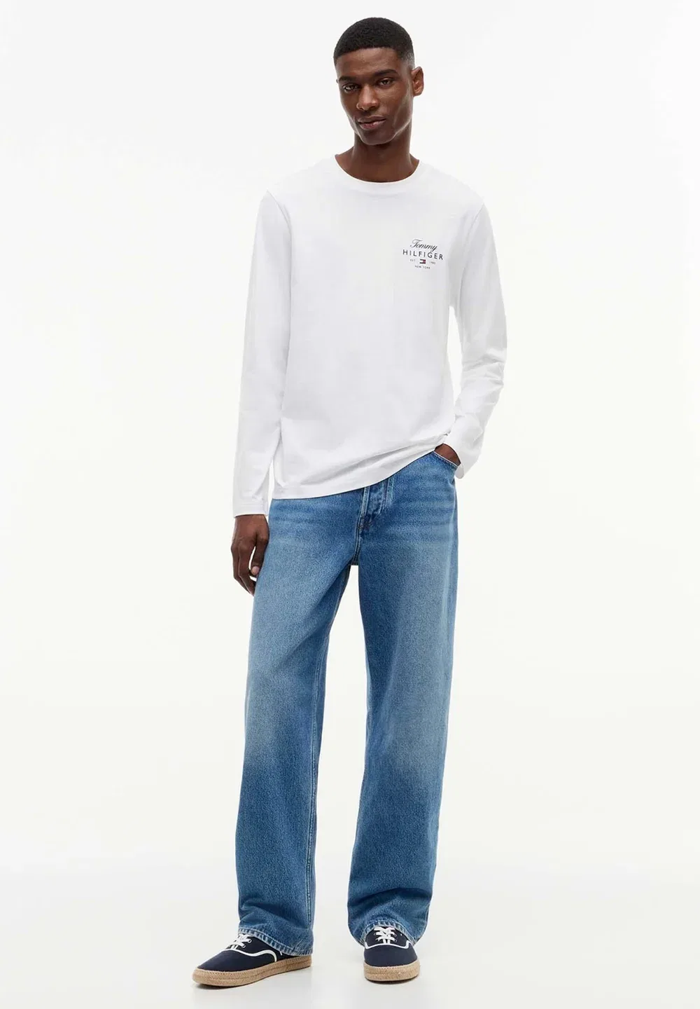 Script stack ls regu - long sleeved top Tommy Hilfiger, White — фото 2