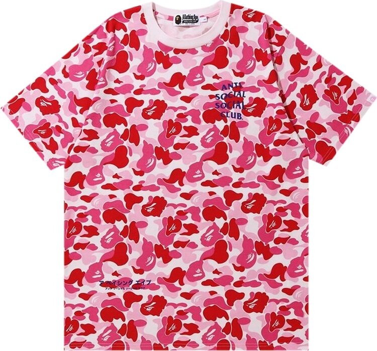 

Футболка BAPE x Anti Social Social Club ABC Camo Tee 'Pink', розовый