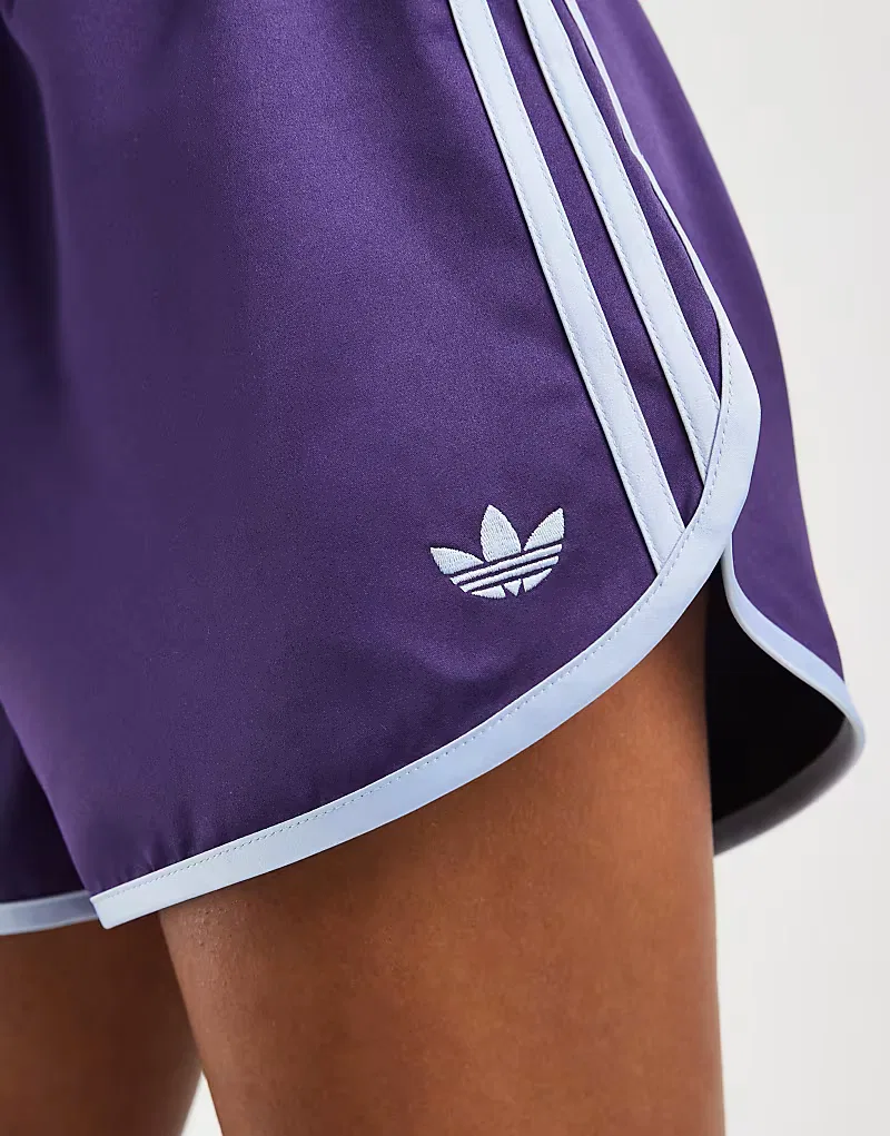 Спринтерские шорты Adidas Originals с тремя полосками, фиолетового — фото 4