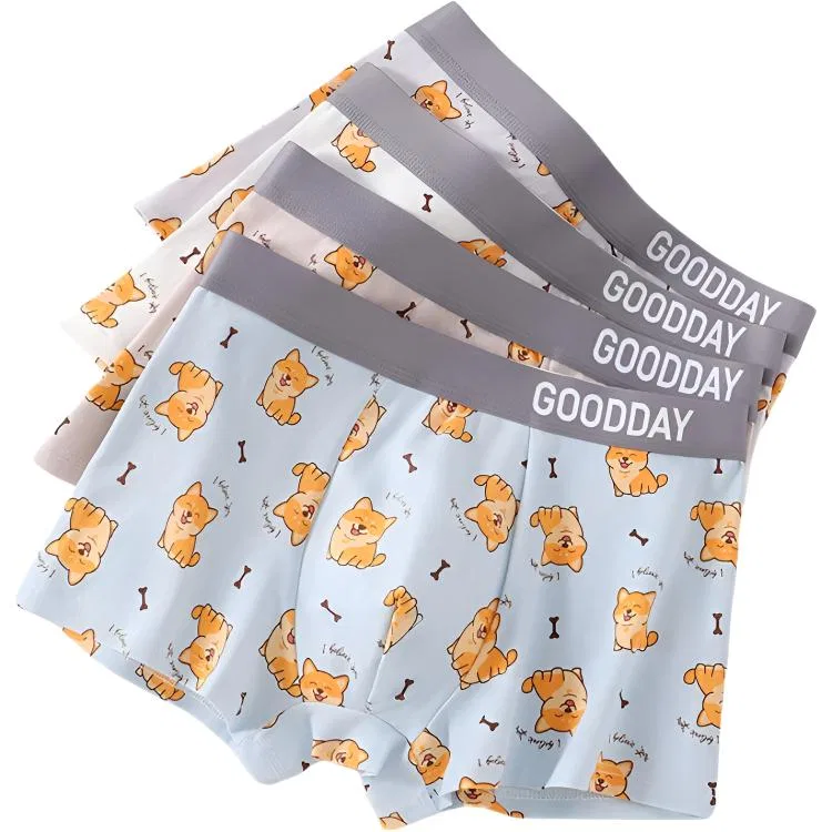 Детские трусы-боксеры с принтом Cute Shiba Inu, комплект из 4 штук, JBBCN, Cute Shiba Inu