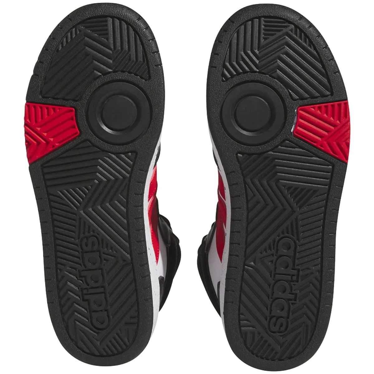 Детские кроссовки для мальчиков и девочек с высоким верхом Hoops 3.0 Mid Adidas, Black — фото 3
