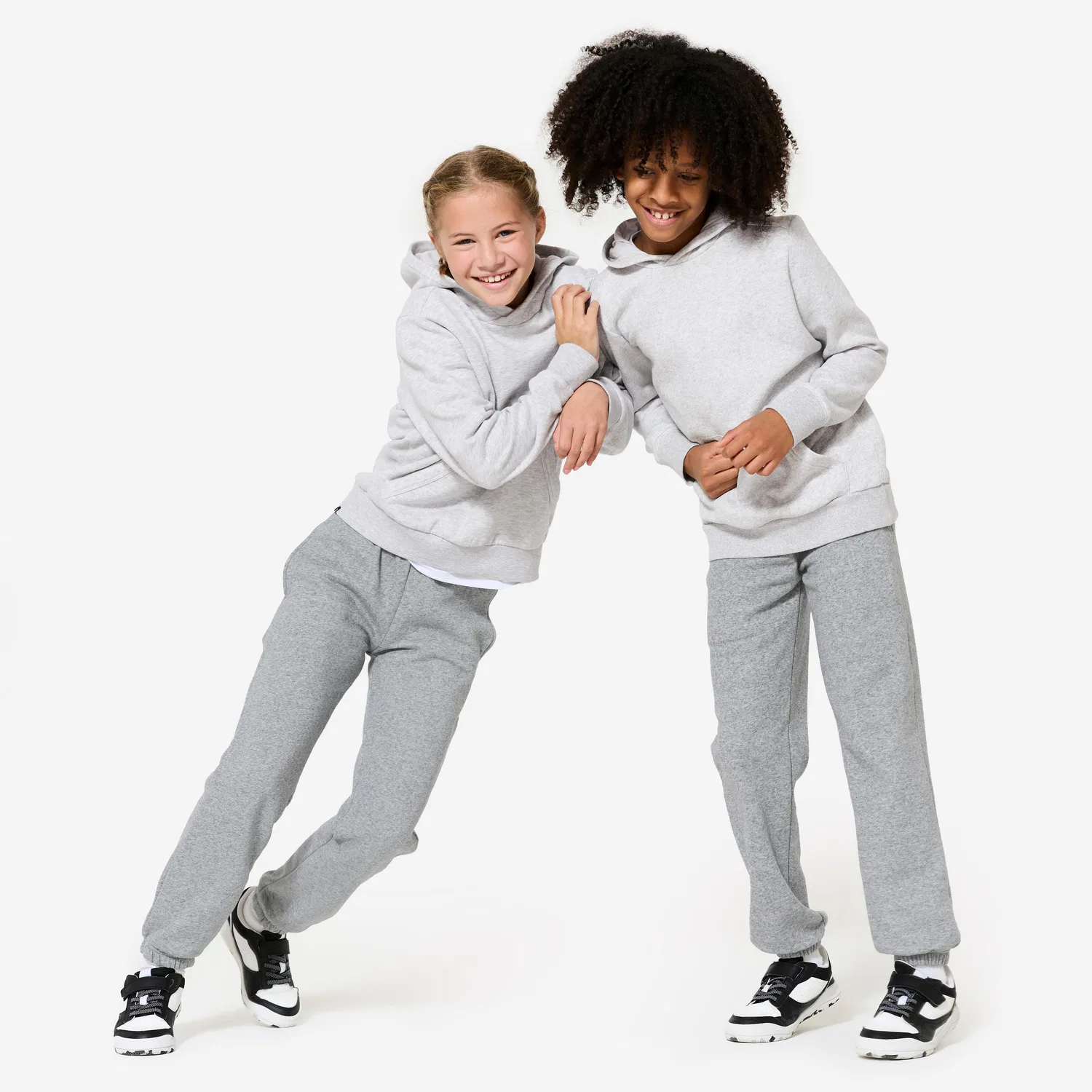 Детские спортивные штаны с начесом Jogginghose Kinder warm Domyos, Hellzinngrau — фото 2