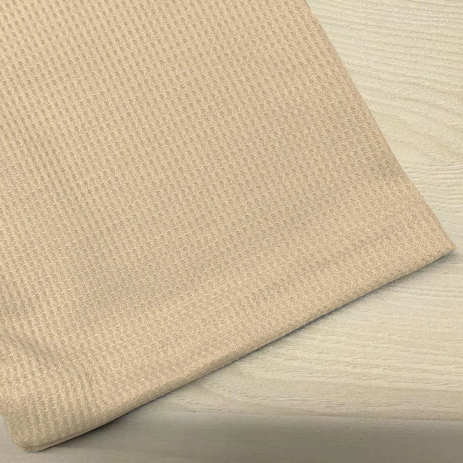 Мужская свободная футболка с вафельной текстурой, Khaki — фото 3