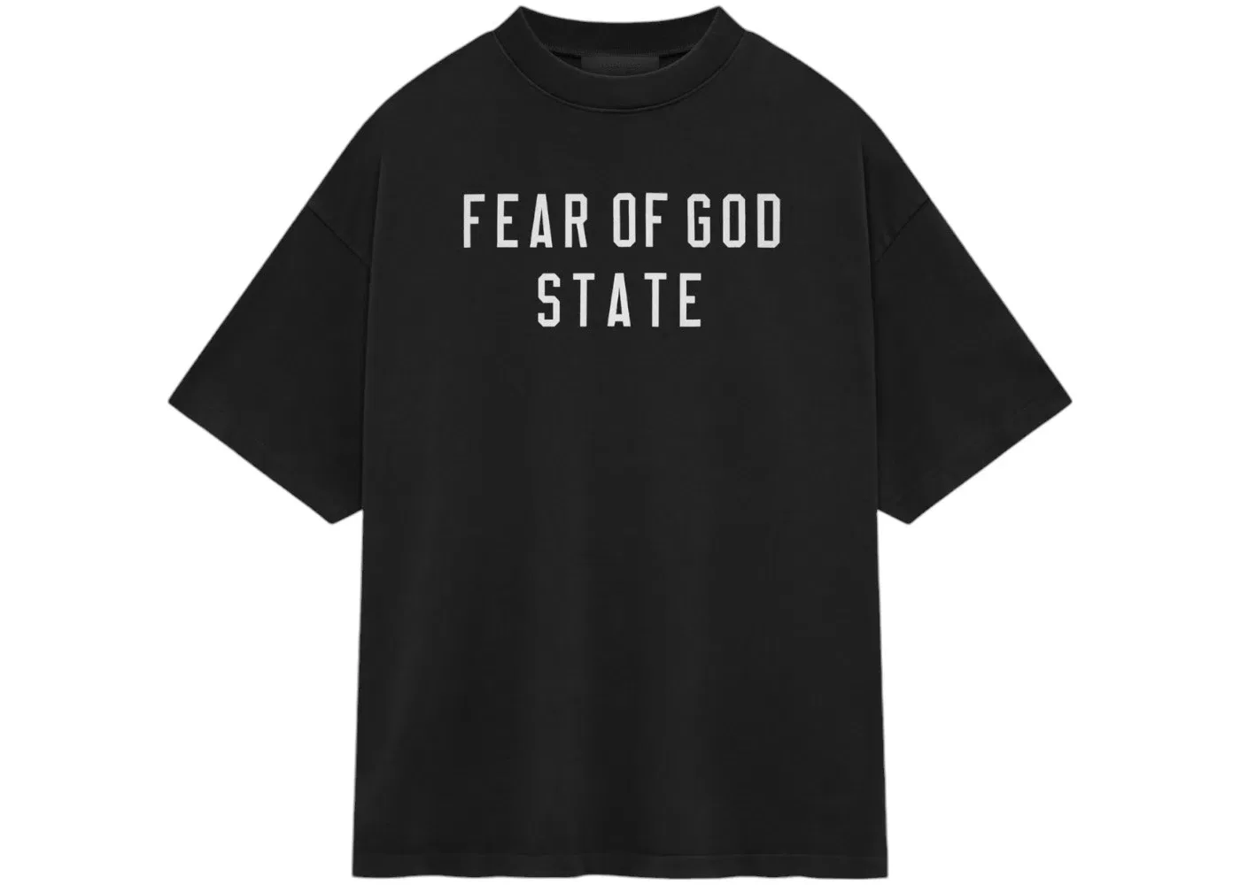 Мужская футболка с тяжелым воротником-стойкой Fear of God Essentials Tee, Black