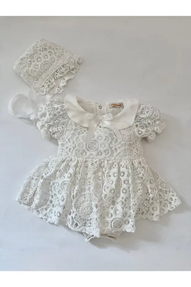 Детское платье для девочек с коротким рукавом White bunny Bihayalbiçocuk, White