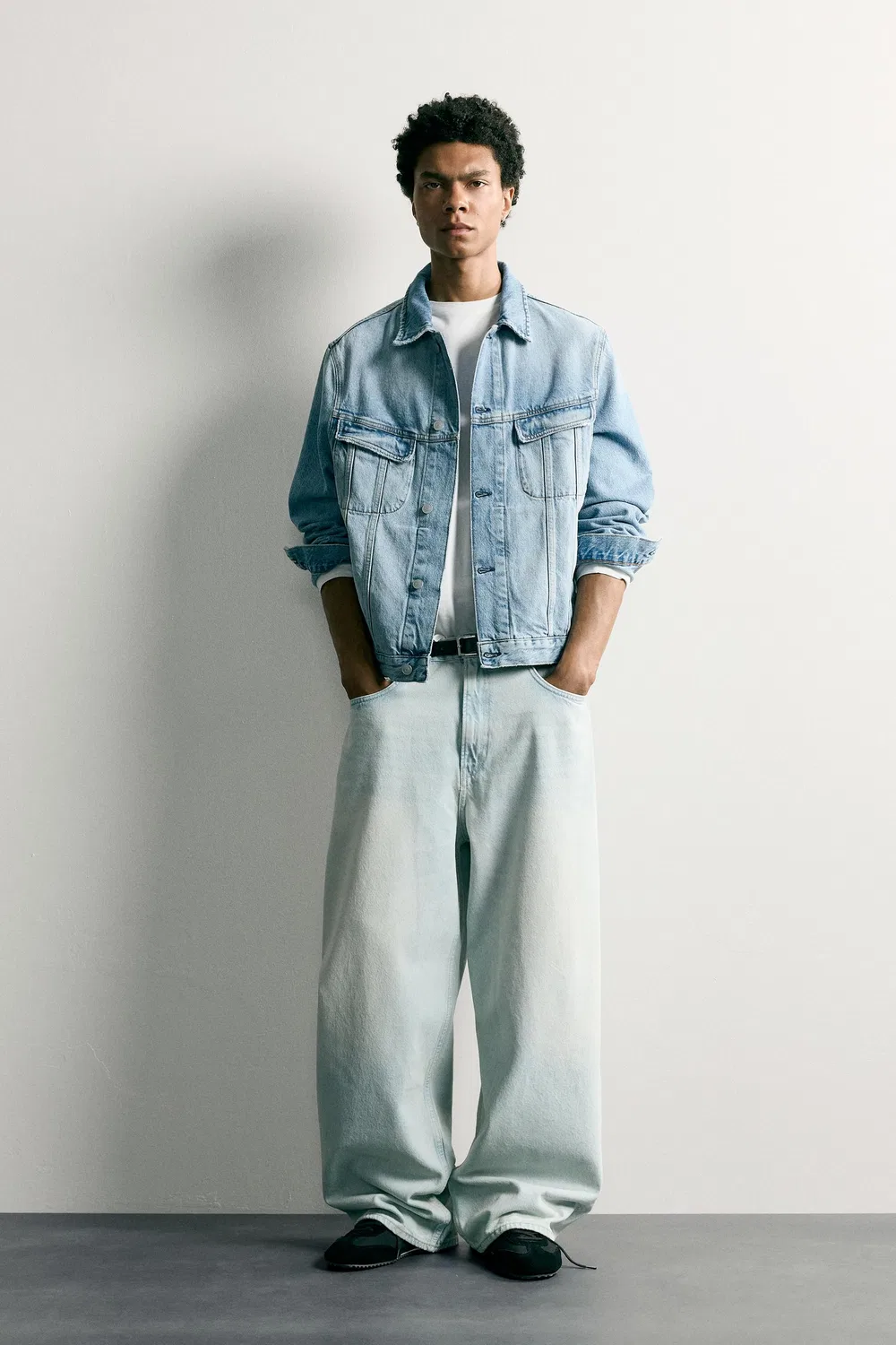 Джинсы свободного кроя ZARA, Light blue