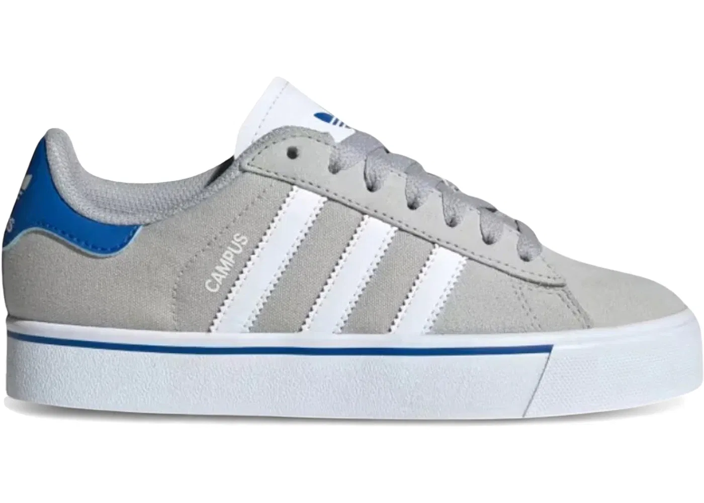 Детские кеды Lifestyle с низким профилем Adidas Campus Vulc, Grey Two/Cloud White/Blue