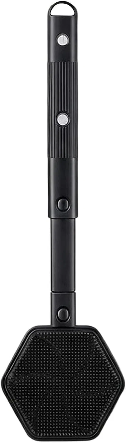 Щетка для спины с выдвижной ручкой, Silicone, 35.5-53 см, Schwarz Generisch