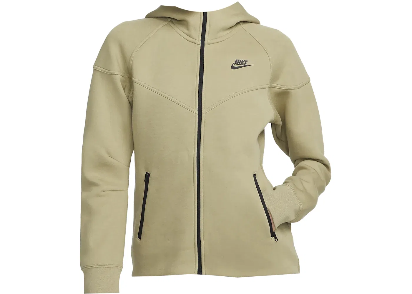 Женская худи с длинным рукавом Nike Sportswear Tech Fleece Windrunner, Neutral Olive/Black