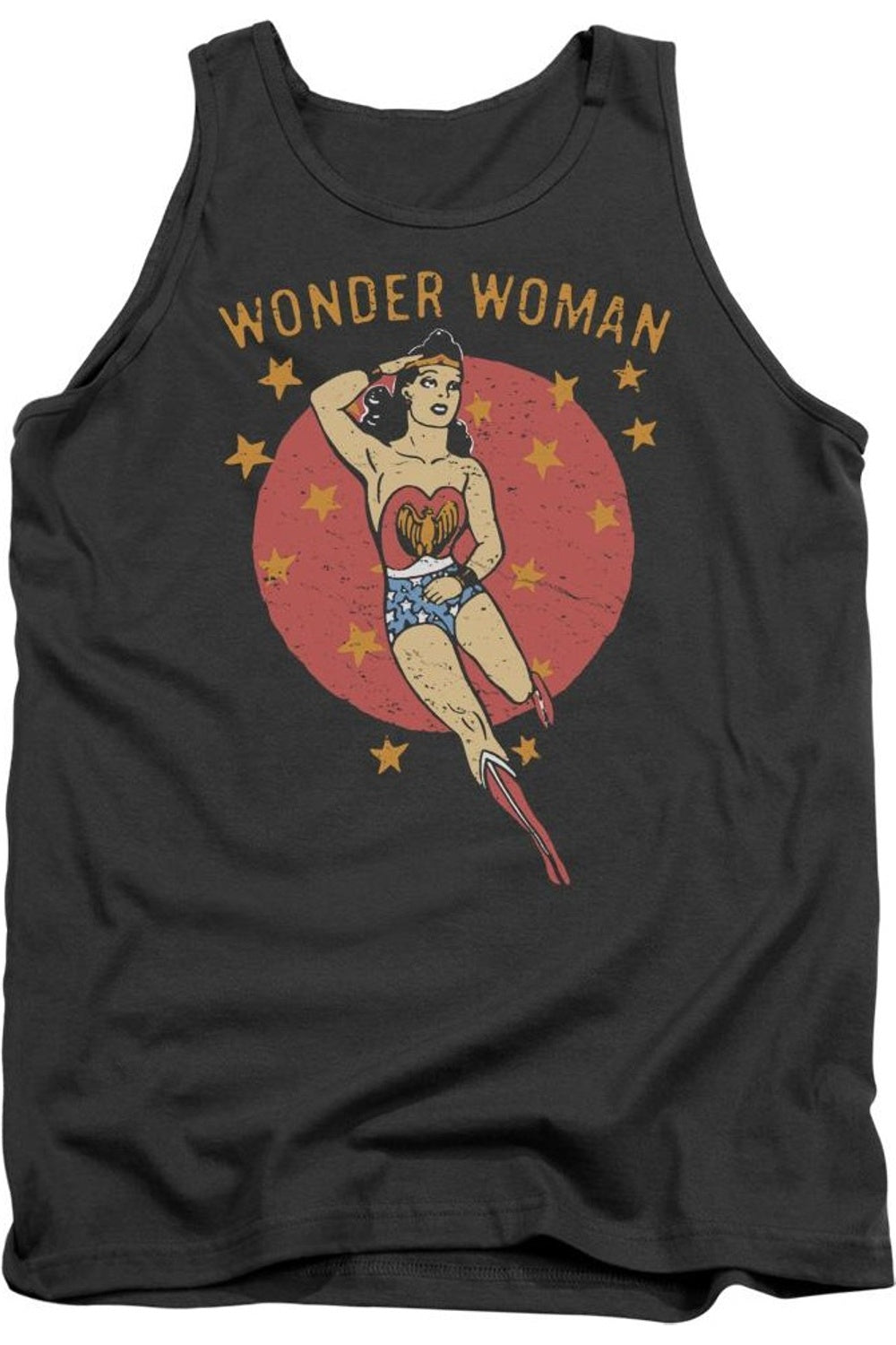 

Майка для взрослых DC Comics Wonder Woman Circle Gildan, цвет charcoal