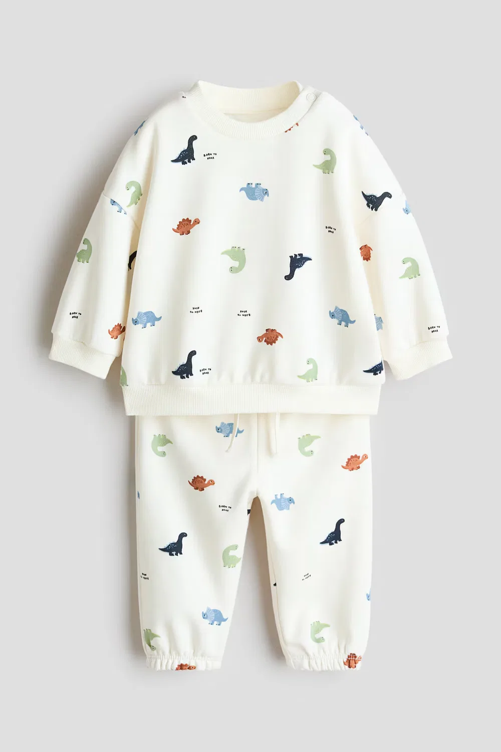 Комплект из двух толстовок с принтом H&M, Weiß/Dinosaurier