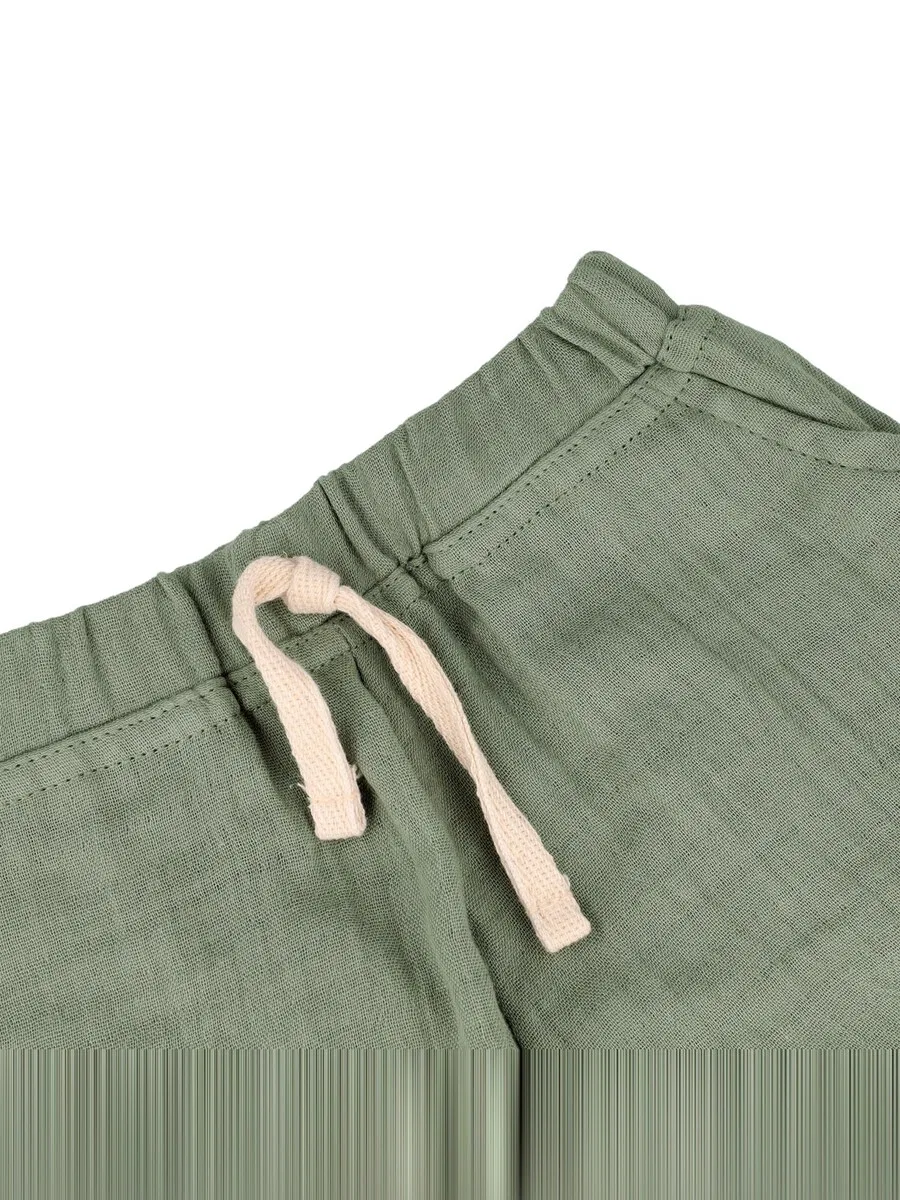 Шорты MAXIMO Regular Pants 'GOTS BABY BOY-Shorts Musselinstoff' зеленого цвета — фото 2