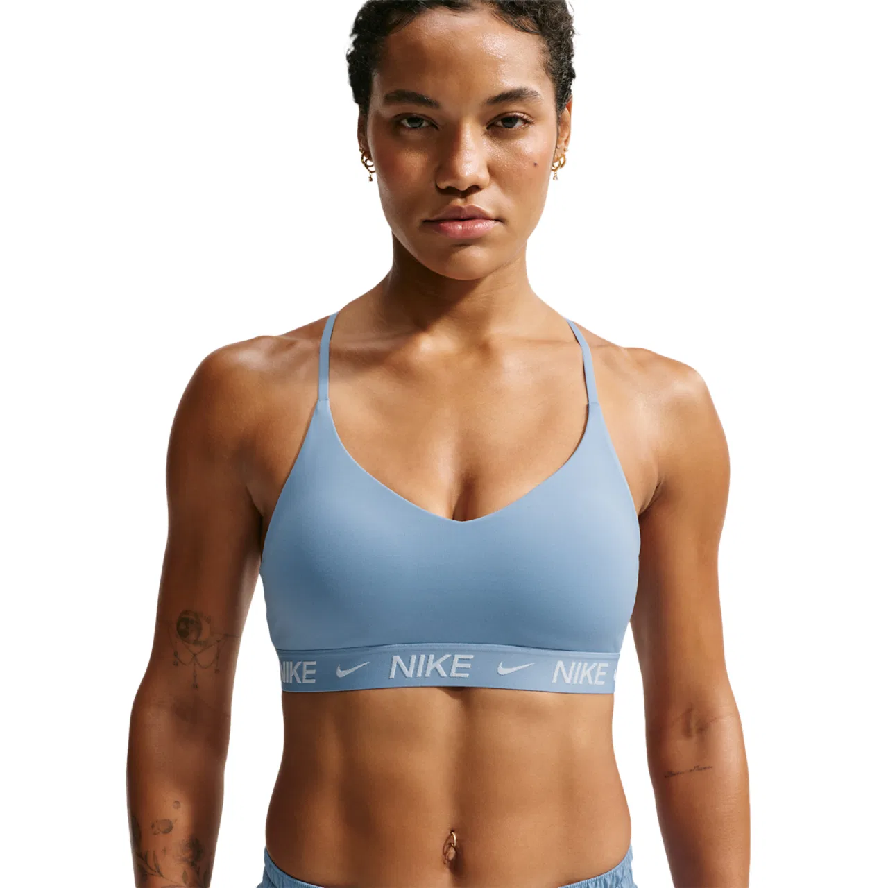 Женский спортивный бюстгальтер Dri-FIT Indy Nike, цвет Work Blue