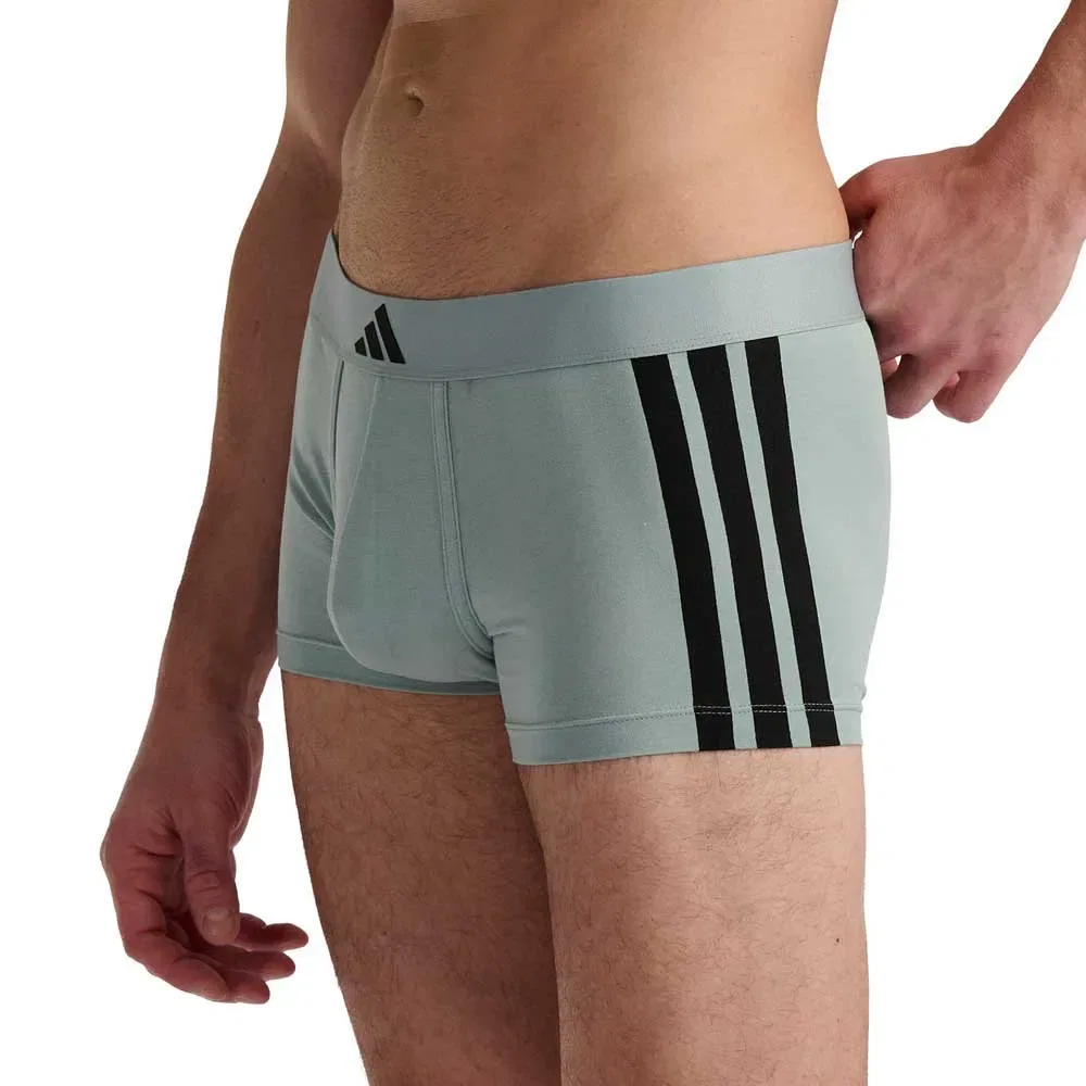 Набор боксеров Adidas Active Flex Cotton 3 Stripe из 2 штук Adidas, зеленый — фото 2