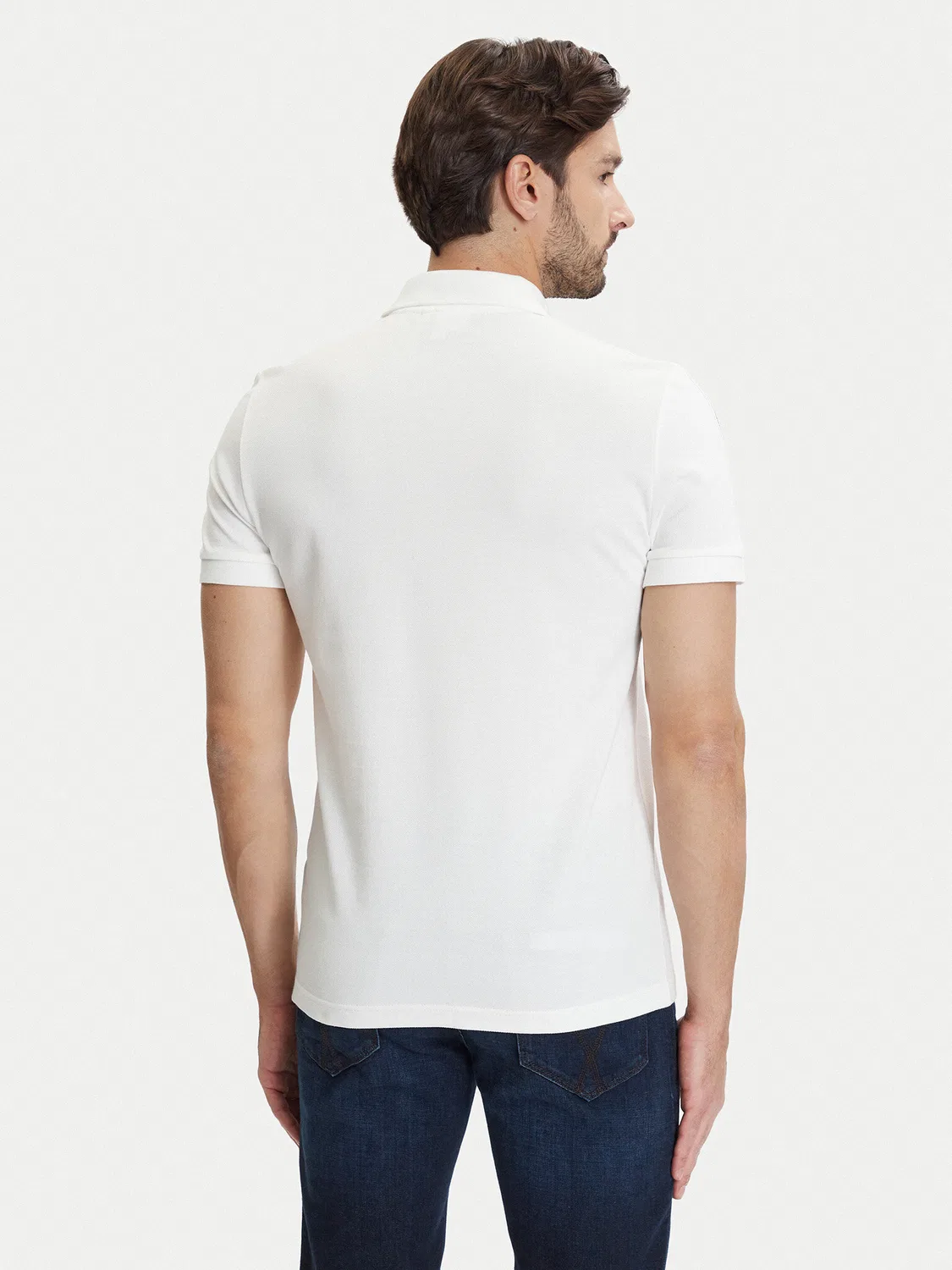 Мужское поло цвета экрю стандартного кроя Lacoste, кремовый — фото 3