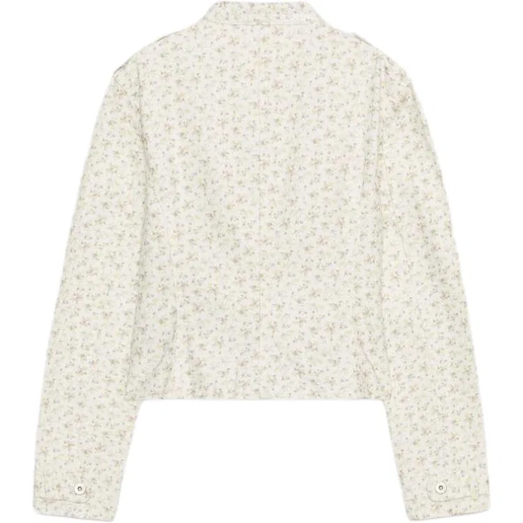 Женская джинсовая куртка с принтом, воротник-стойка, ZARA, Print — фото 3