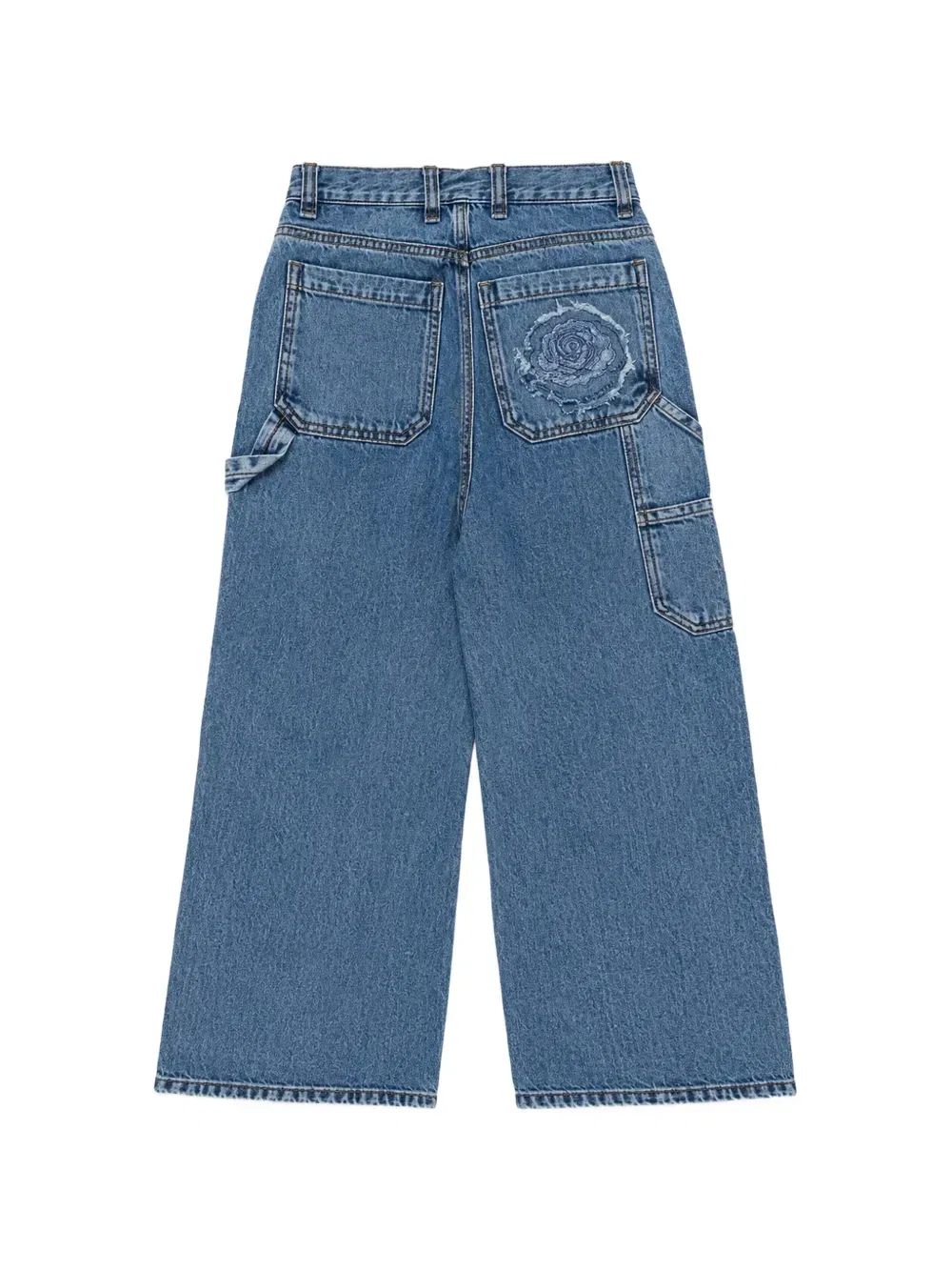 Джинсы D-Argjx-Work с широкими штанинами и вышивкой Diesel Kids, синий — фото 2
