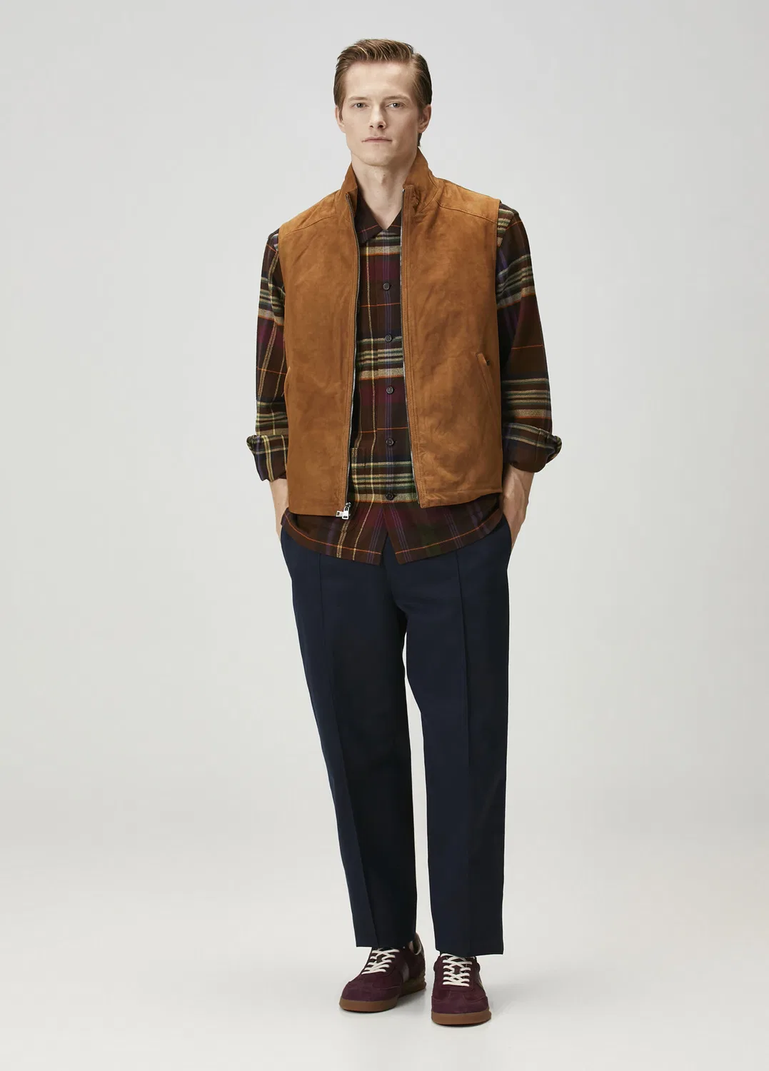 Жилет из замши Polo Ralph Lauren, brown