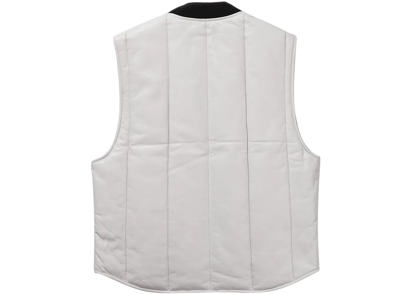 Мужской жилет Leather Work Vest Supreme, White — фото 3