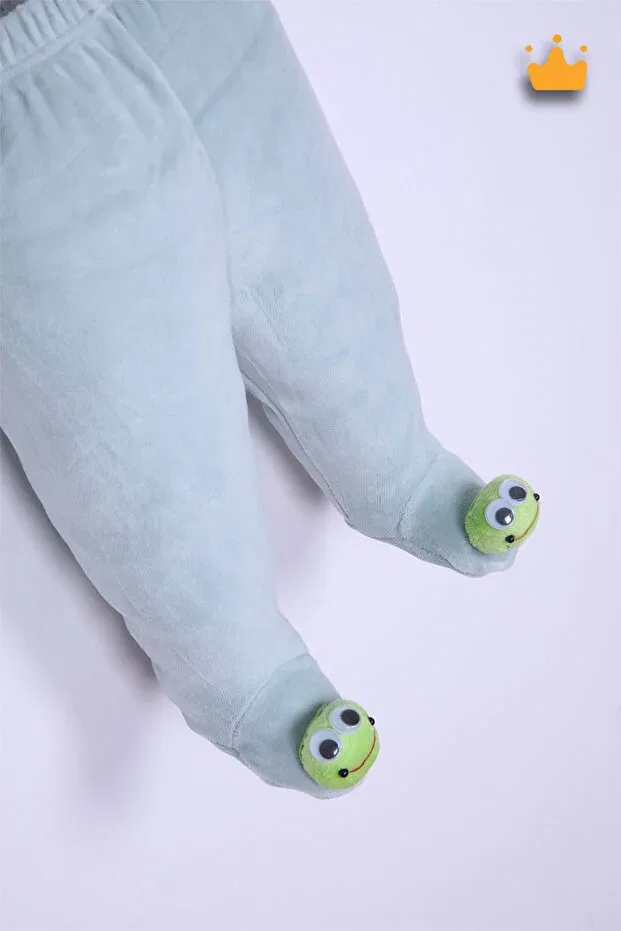 Детские штаны для девочек вельветовые с принтом Pino Baby, Frog — фото 4