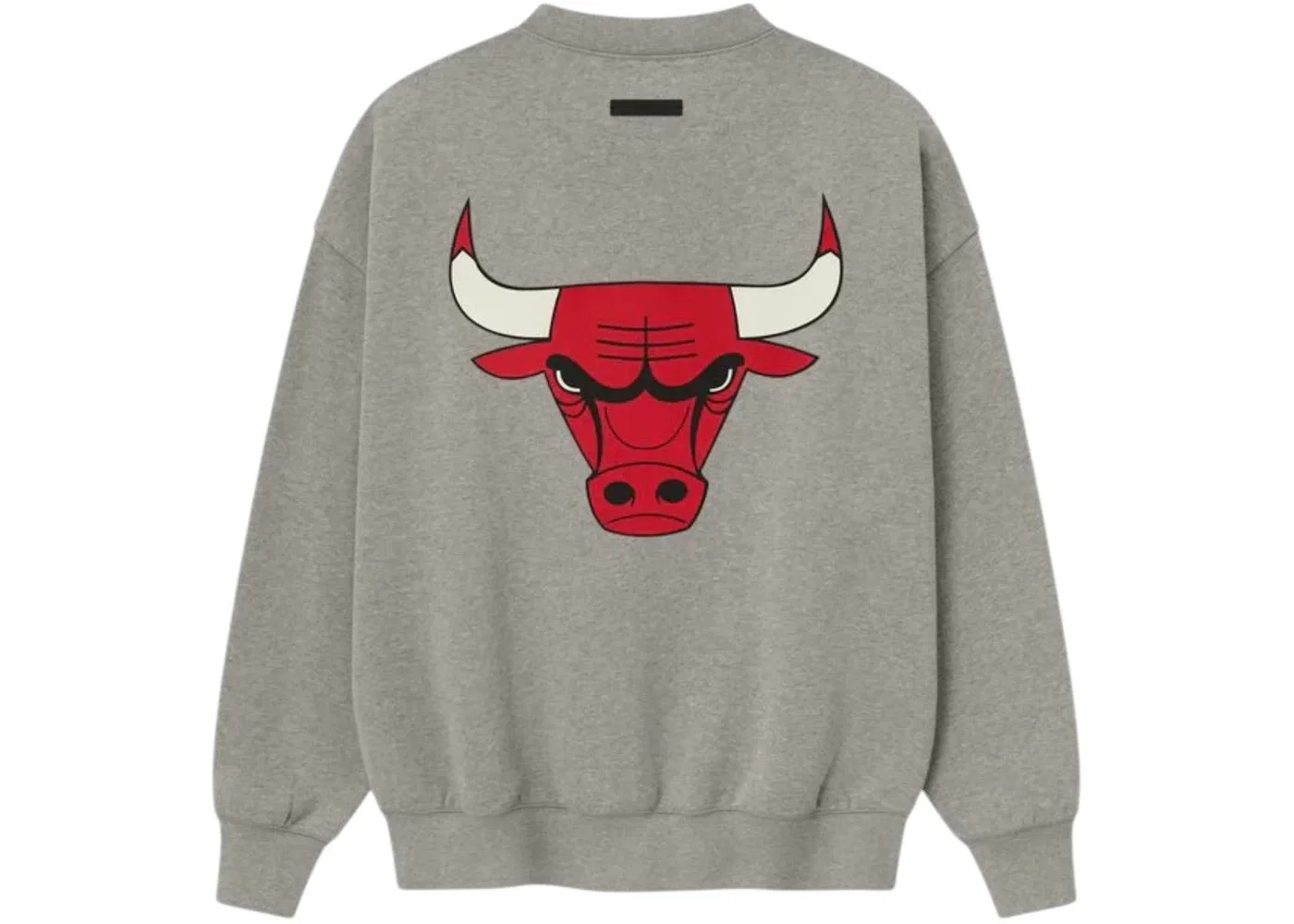 Мужской свитшот с принтом Fear of God Essentials Bulls Sport Crewneck, Concrete Heather — фото 2