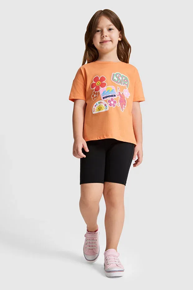 Детские леггинсы для девочек однотонные U.S. Polo Assn., Black