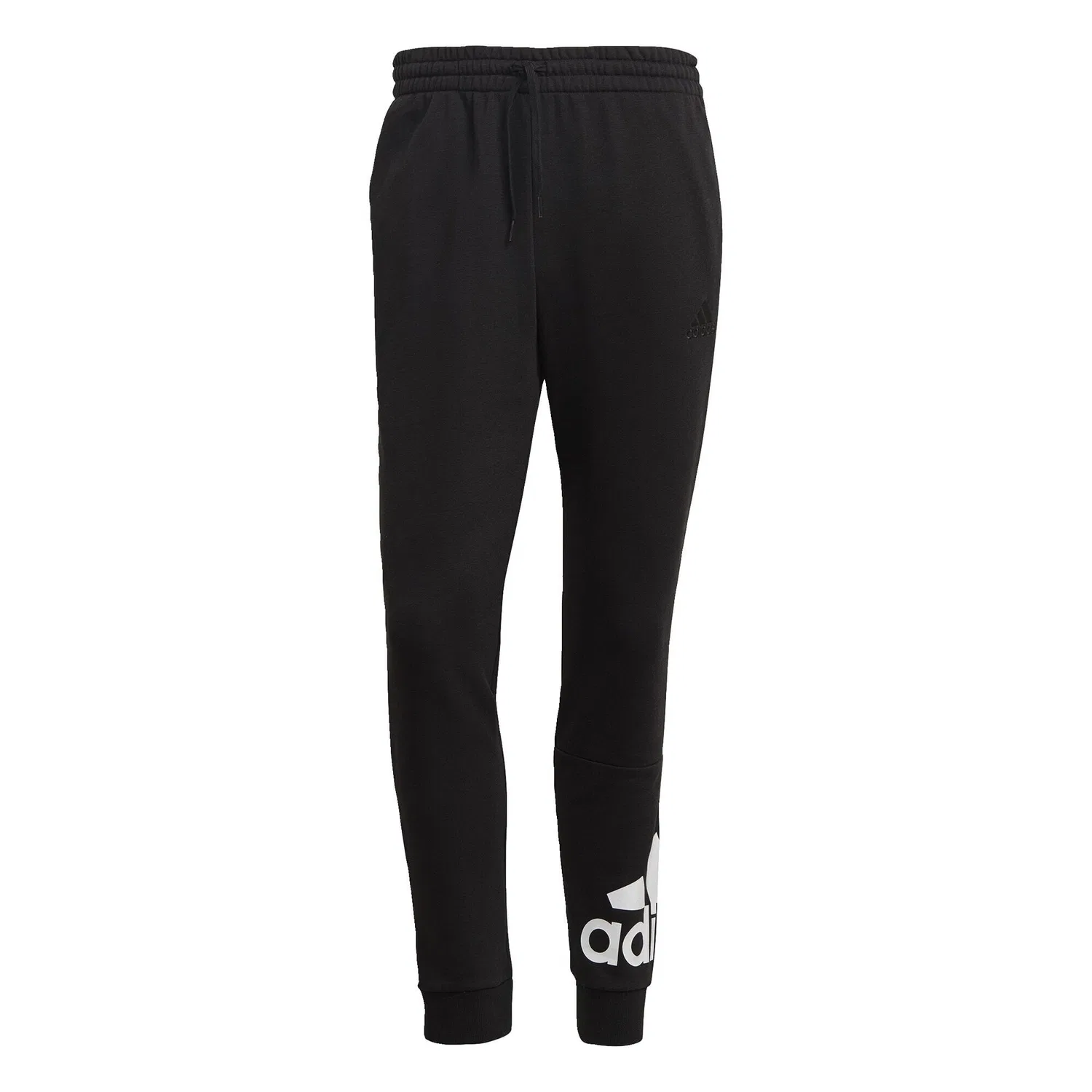 Мужские спортивные штаны из французского терри Essentials French Terry Tapered Cuff Logo, Adidas, Schwarz / Weiss — фото 2