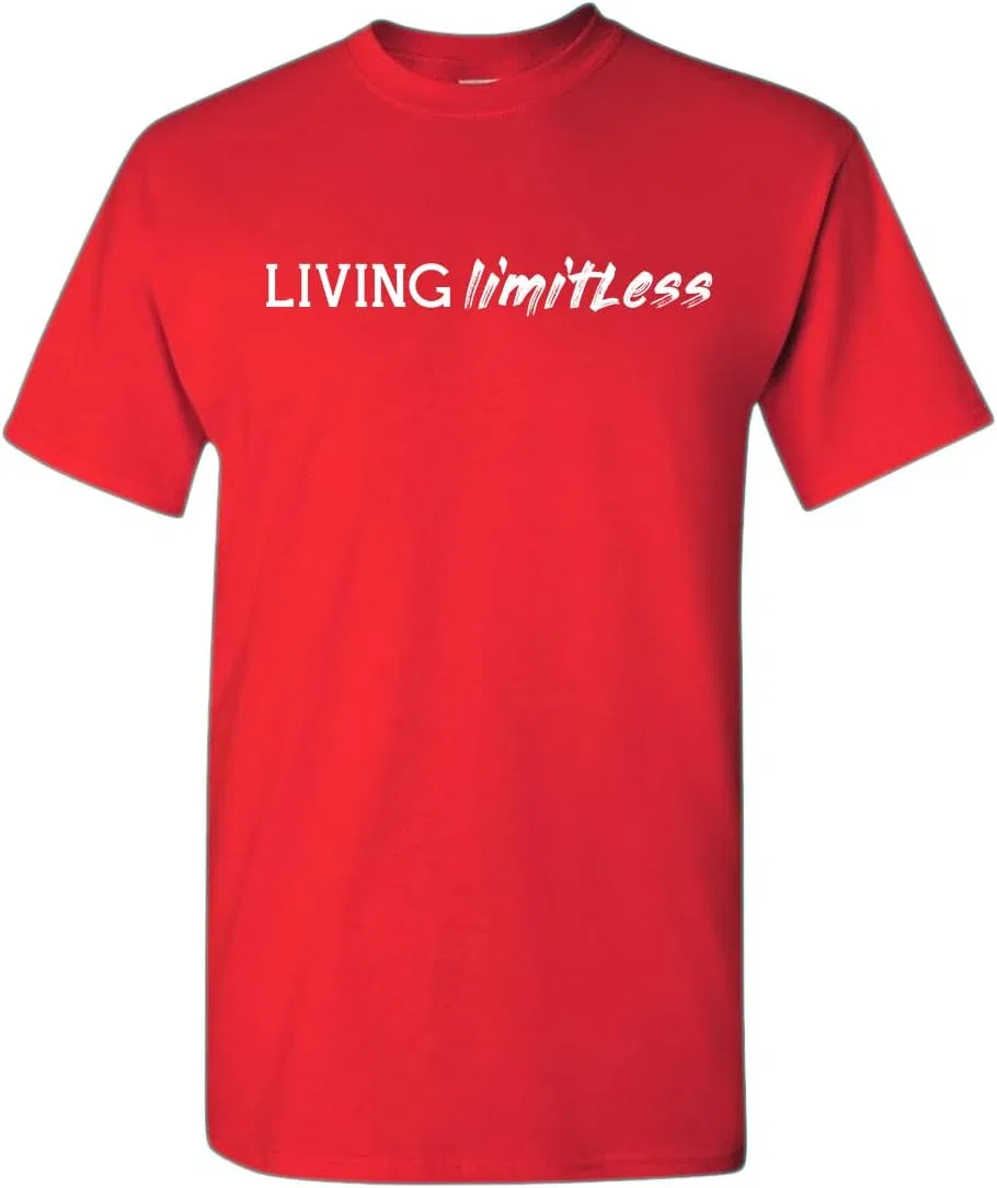 Мужская мотивационная футболка с принтом Living Limitless, Black — фото 4
