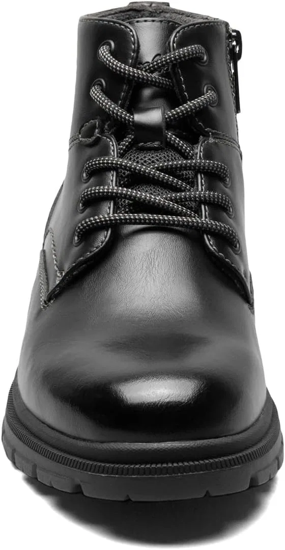 Детские ботинки на шнуровке с гладким мысом Lookout Jr. Florsheim, Black — фото 3
