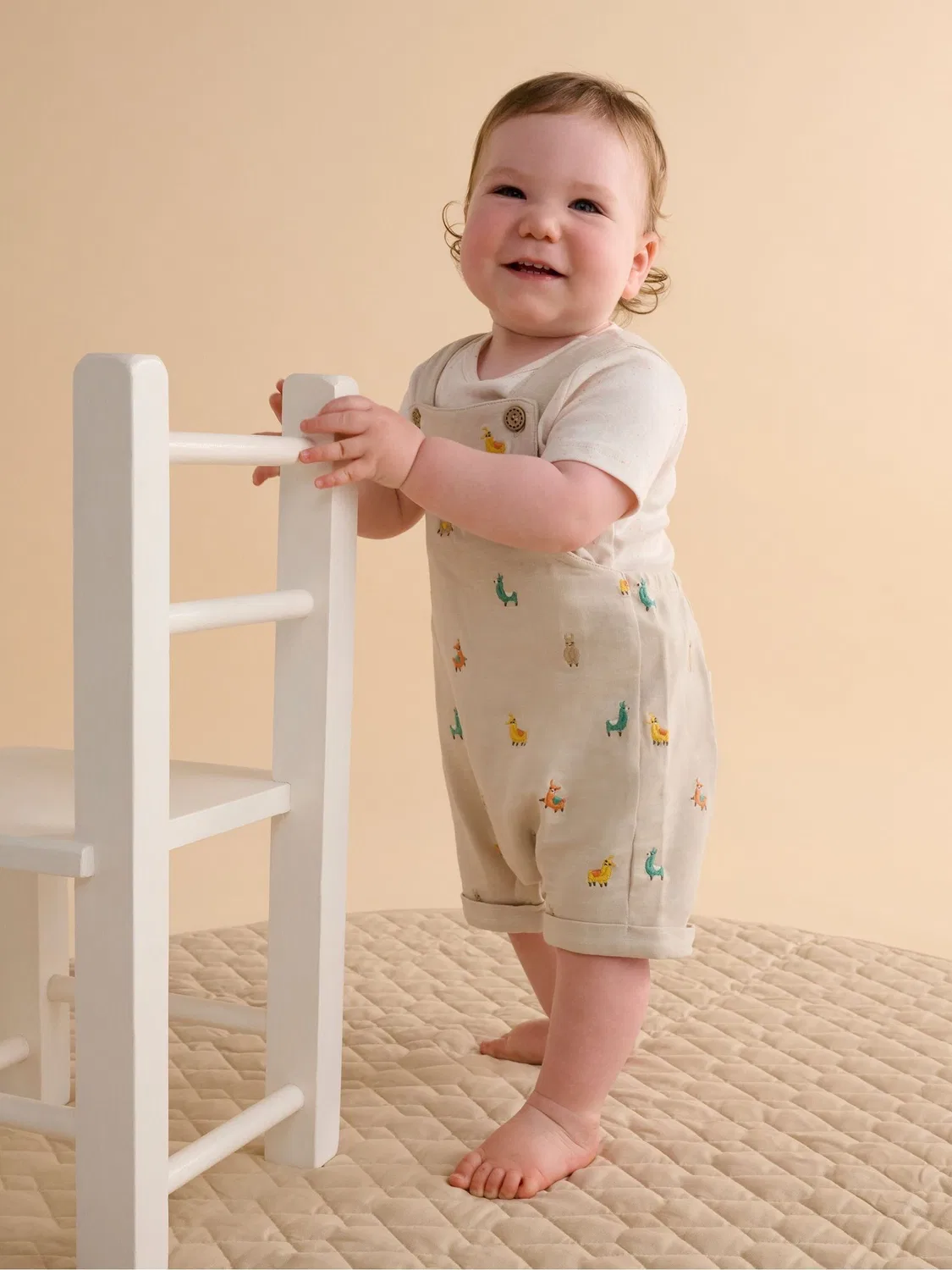 Комбинезон с вышивкой черепашек Purebaby Natural
