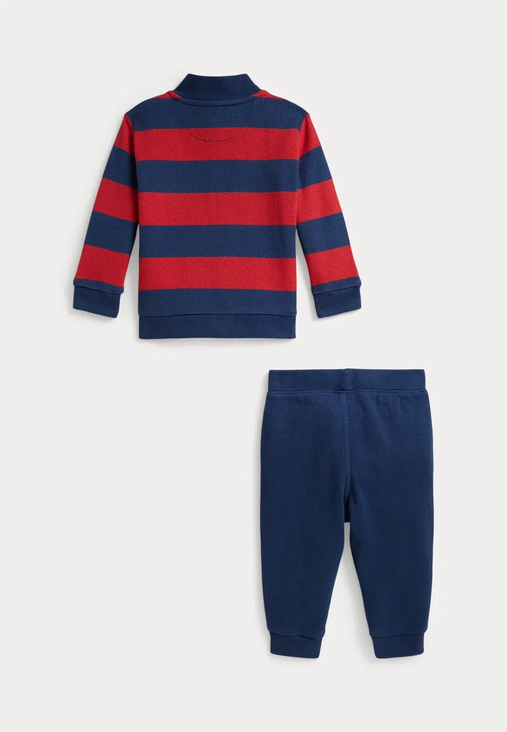 Комплект из полосатого трикотажного пуловера и брюк - толстовка Polo Ralph Lauren, Post Red Multi — фото 2