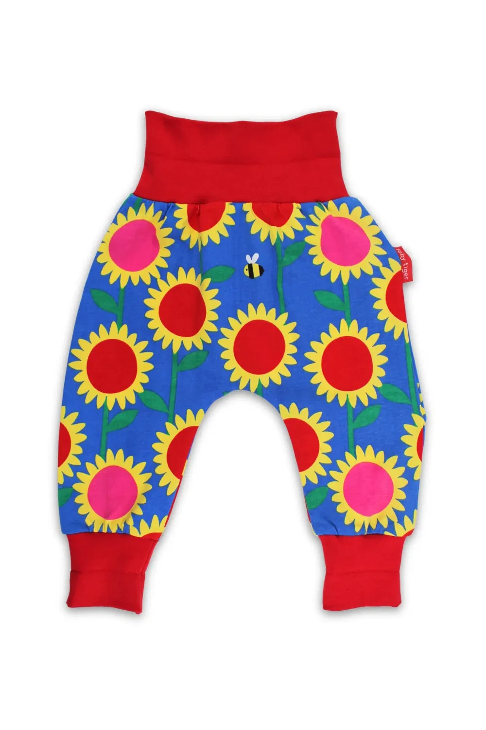Детские йога-штаны с принтом Sunflower Bee Toby Tiger, Blue