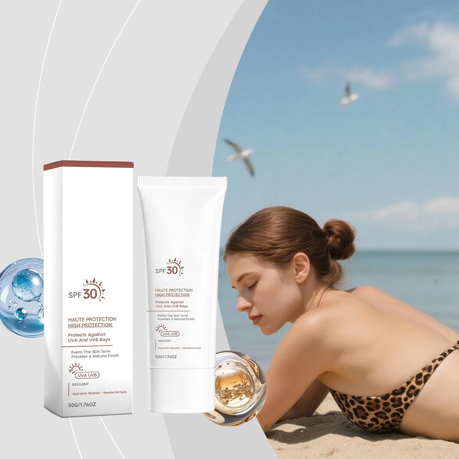 Солнцезащитный крем для лица с тоном SPF30, NourishNur, 50г — фото 4