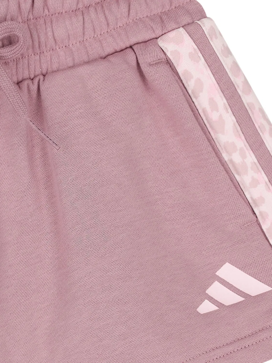 Шорты 3-Stripes розовые с леопардовым принтом Adidas, розовый — фото 3