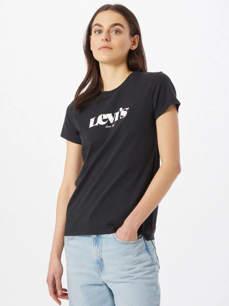 Футболка LEVI'S The Perfect черного цвета — фото 2