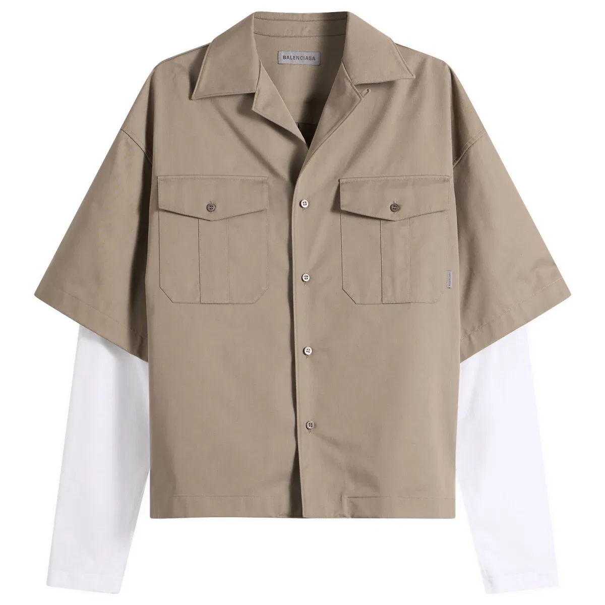 Рубашка-поло с длинным рукавом Balenciaga, Beige