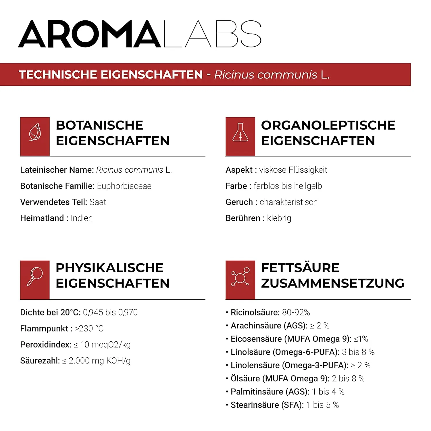 Масло касторовое органическое, холодного отжима, 250 мл, Aroma Labs — фото 3