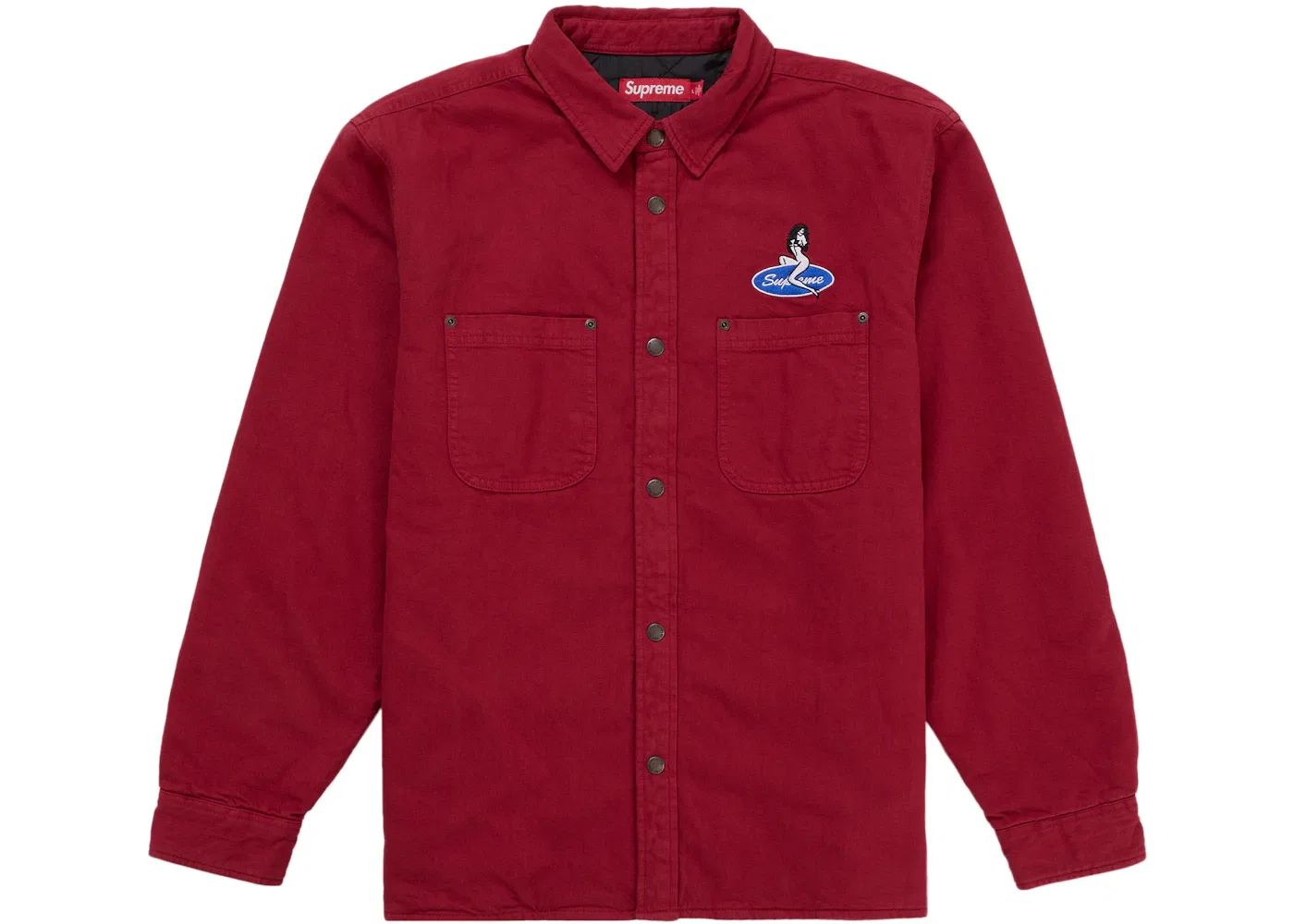 Мужская рубашка с принтом Supreme SS26, Red