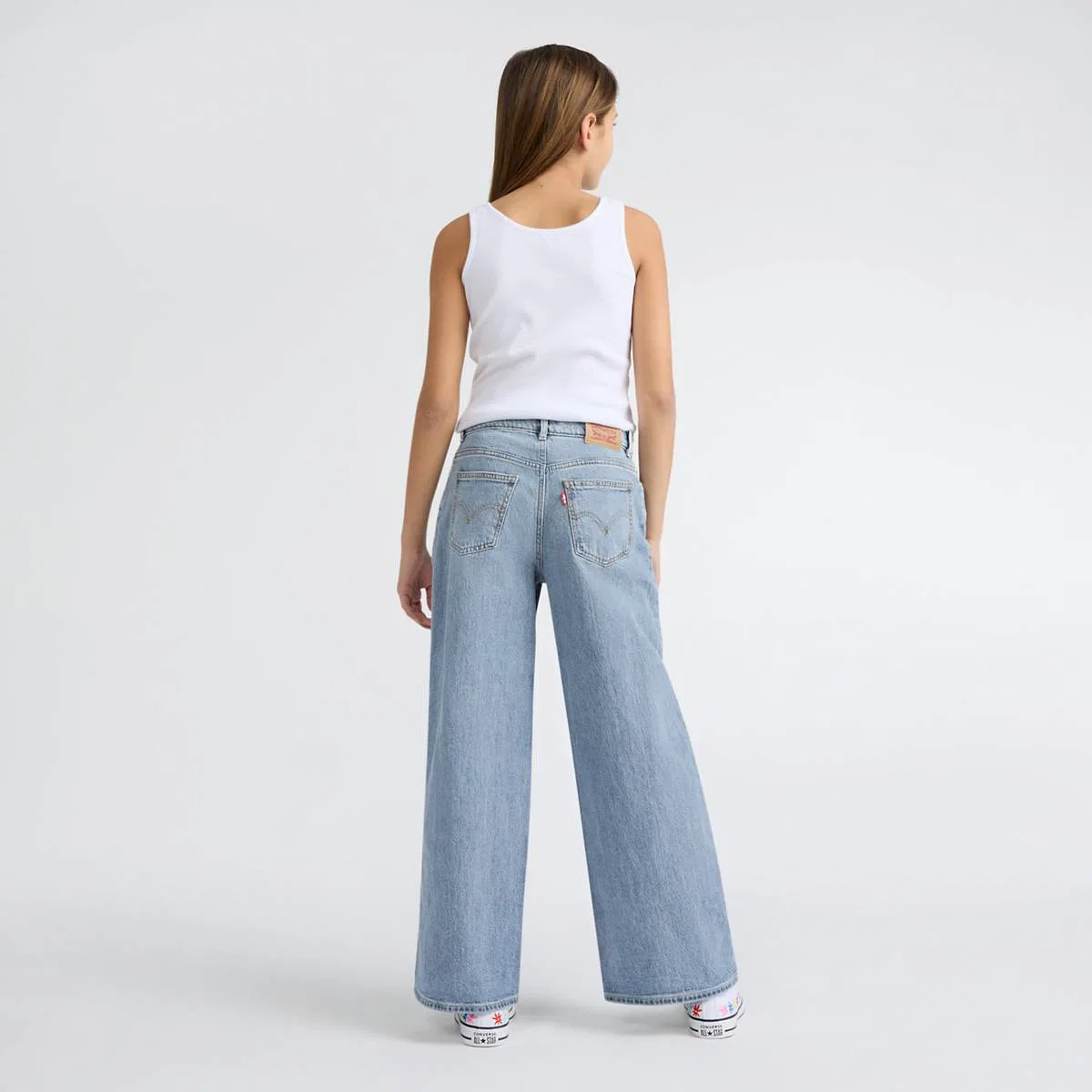 Свободные джинсы с высокой посадкой для девочек 7-16 лет Levi's, Happy Camper - Light Wash — фото 3