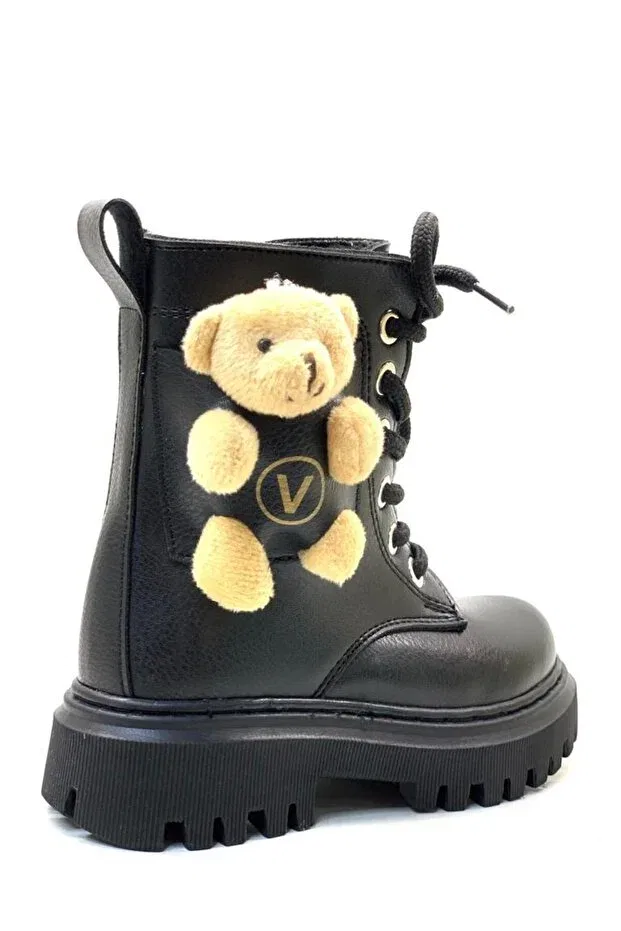 Детские ботинки для девочек с ортопедической стелькой Teddy Bear Tuğba Ortopedi, Black — фото 4