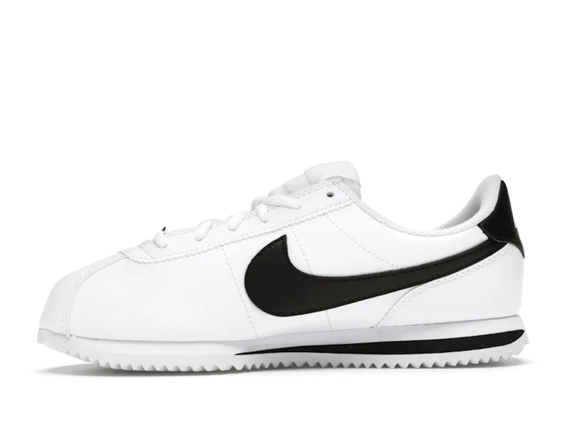 Детские кроссовки Lifestyle с кожаным носком Nike Cortez Basic, White/Black — фото 3