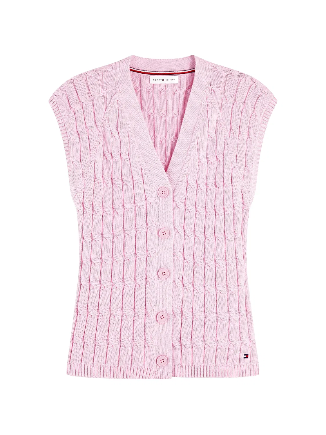 Tommy Hilfiger Вязаный безрукавный кардиган розовый