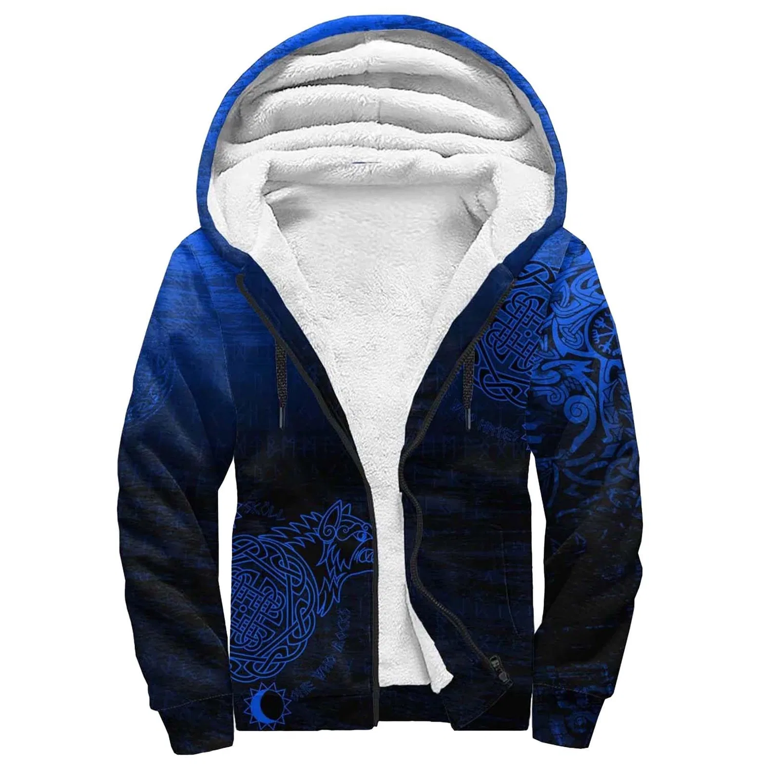 Мужская куртка с флисовой подкладкой Viking Dragon Wolf Fenrir Sport, Blue Fenrir