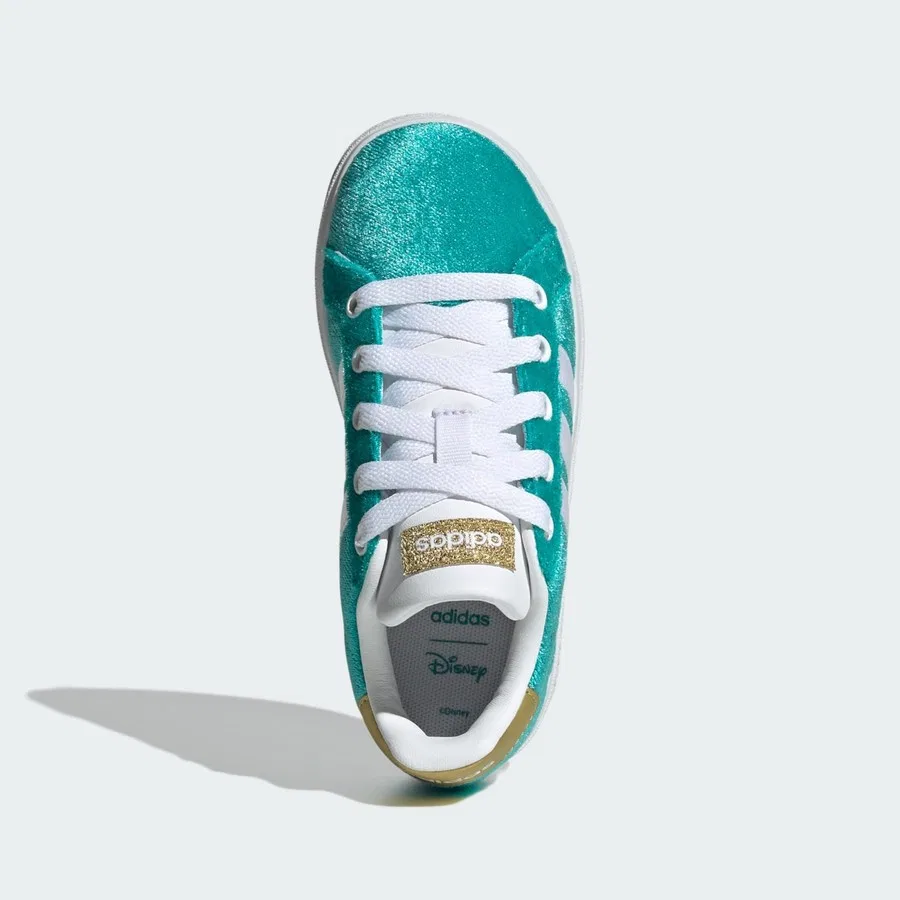 Детские кроссовки с принтом Disney Jasmine Grand Court 2.0 adidas, Бирюзовый — фото 3