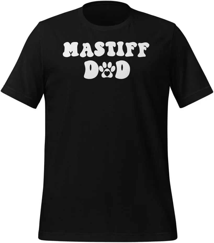 Мужская футболка с принтом French Mastiff Gifts for Dad, Black