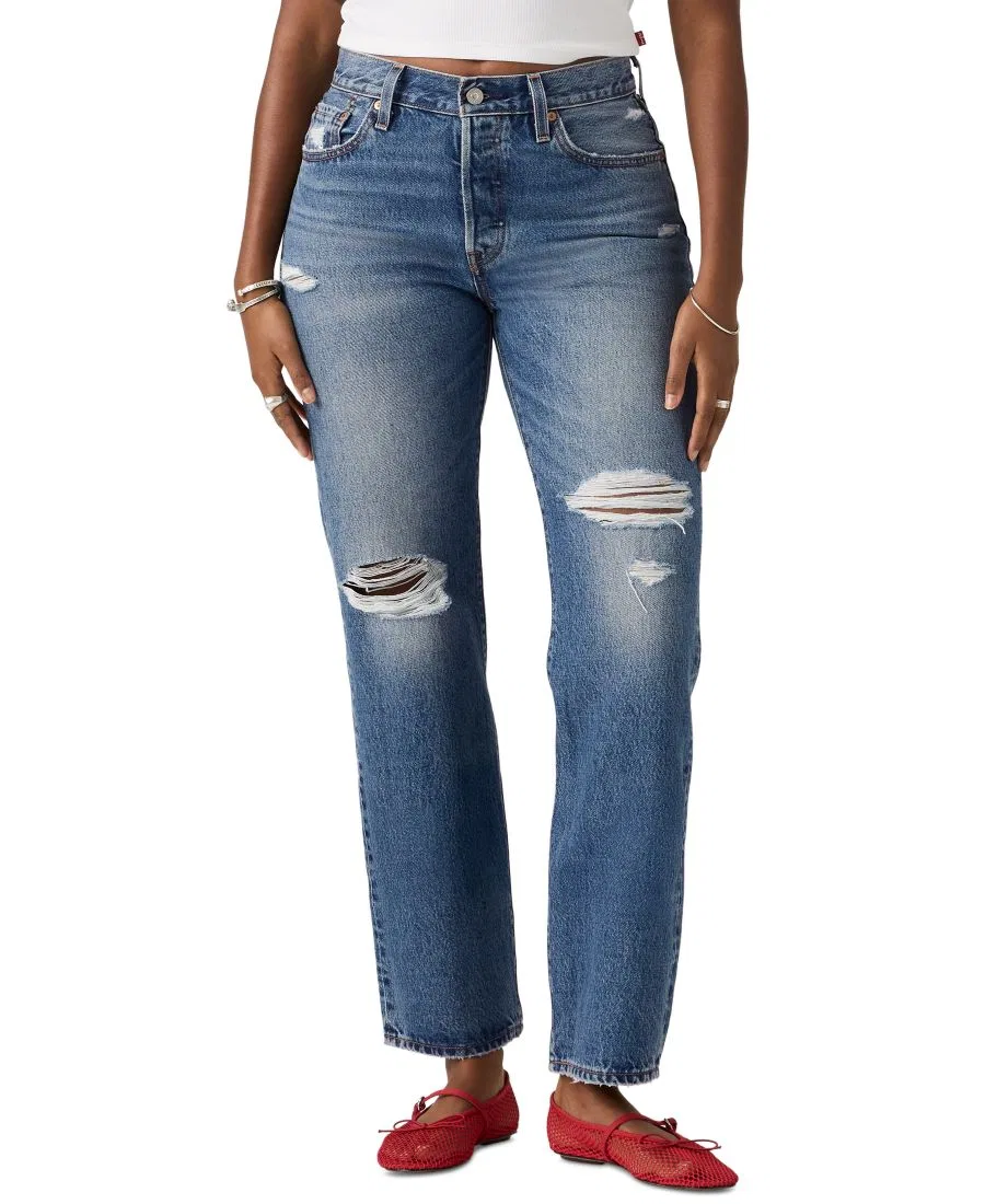Джинсы прямого кроя, 501-е, модель 90's Ankle Levi's, Natural Stone