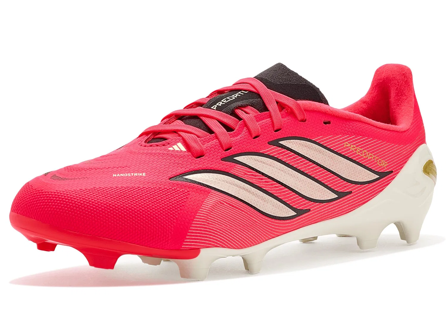 Бутсы Predator League Firm Ground (для маленьких и больших детей) Adidas Kids, Solar Turbo/Thermal Chrome/Core Black — фото 2