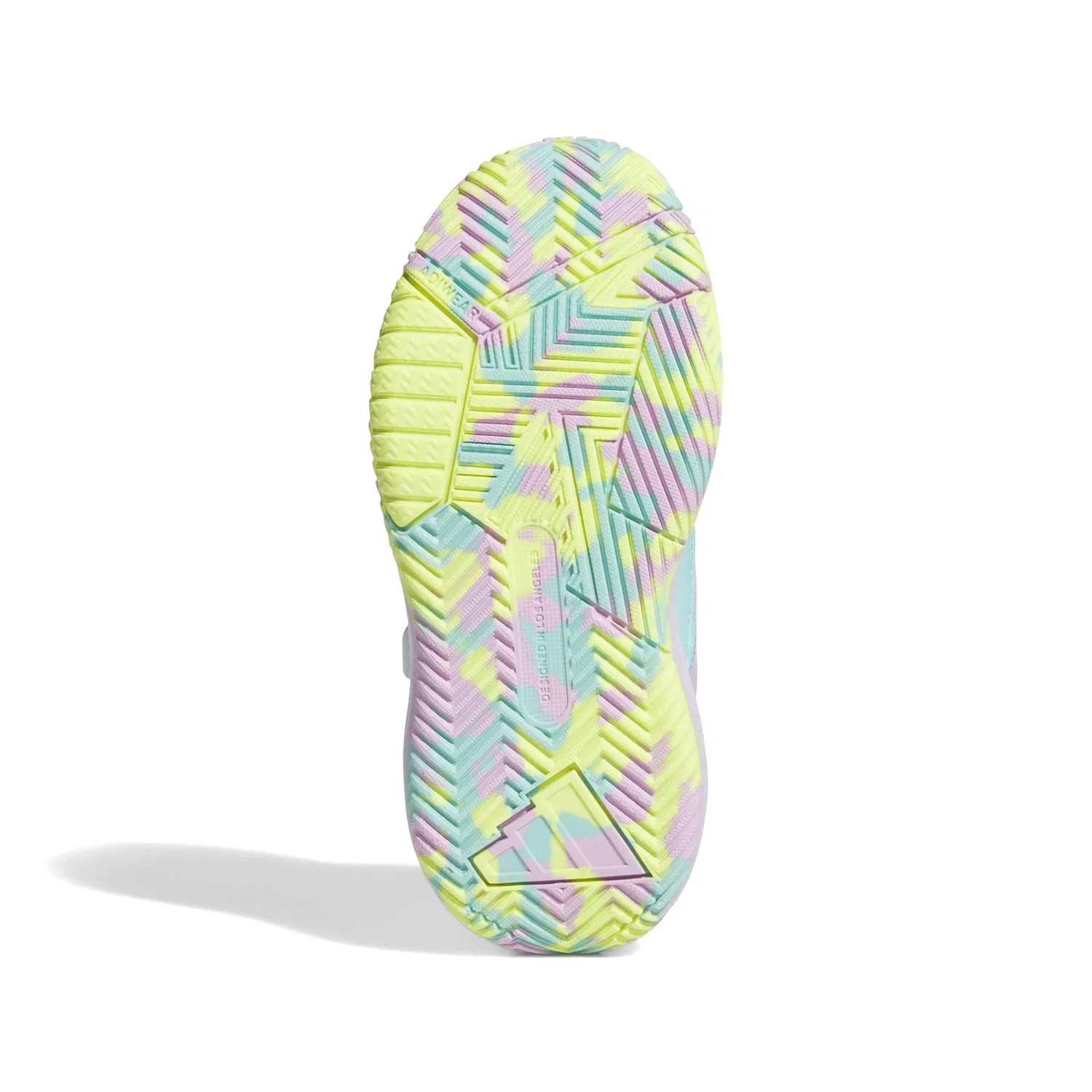 Детские кроссовки для девочек с шнуровкой Ownthegame 3.0 Adidas, Flash Aqua Bliss Lilac Ftwr White — фото 3