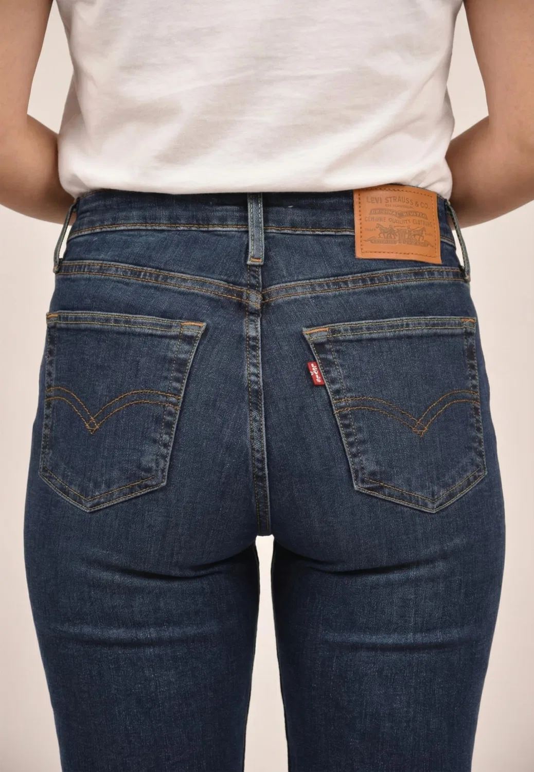 Женские джинсы с высокой посадкой и клешем от колена Levi's, Blue — фото 3