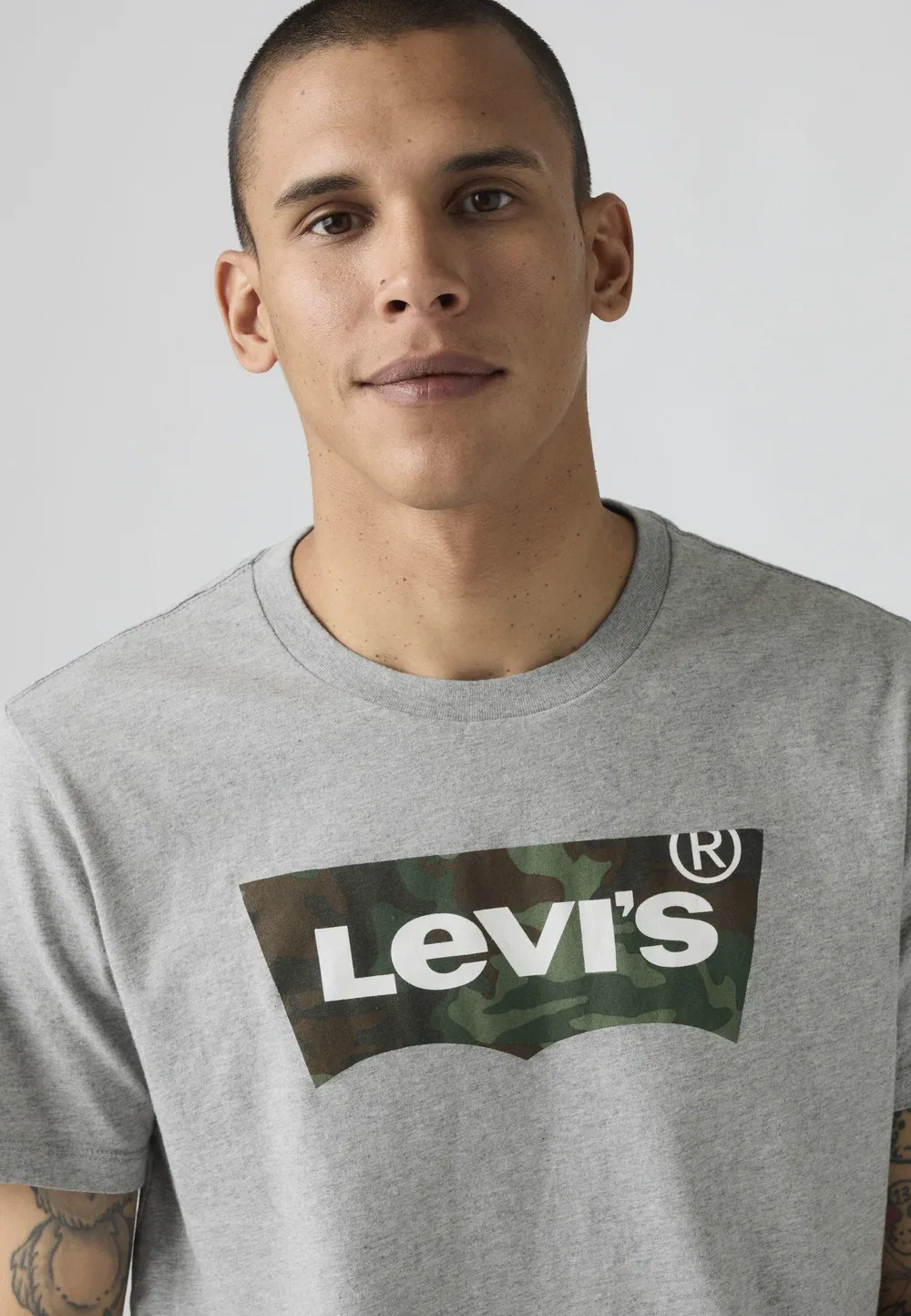 Футболка с круглым вырезом и графическим принтом Levi'S, Heather Grey — фото 4